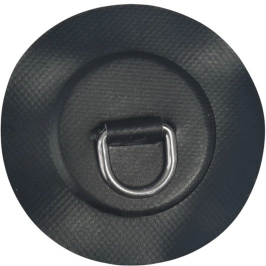 Z6167 - anilla en D 25 mm redonda, material PVC negro