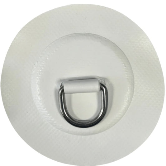 Z6127 - D-ring redondo 25 mm, material PVC blanco
