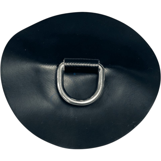 Z2331 - anilla en D 25 mm redonda, material Hypalon de neopreno negro